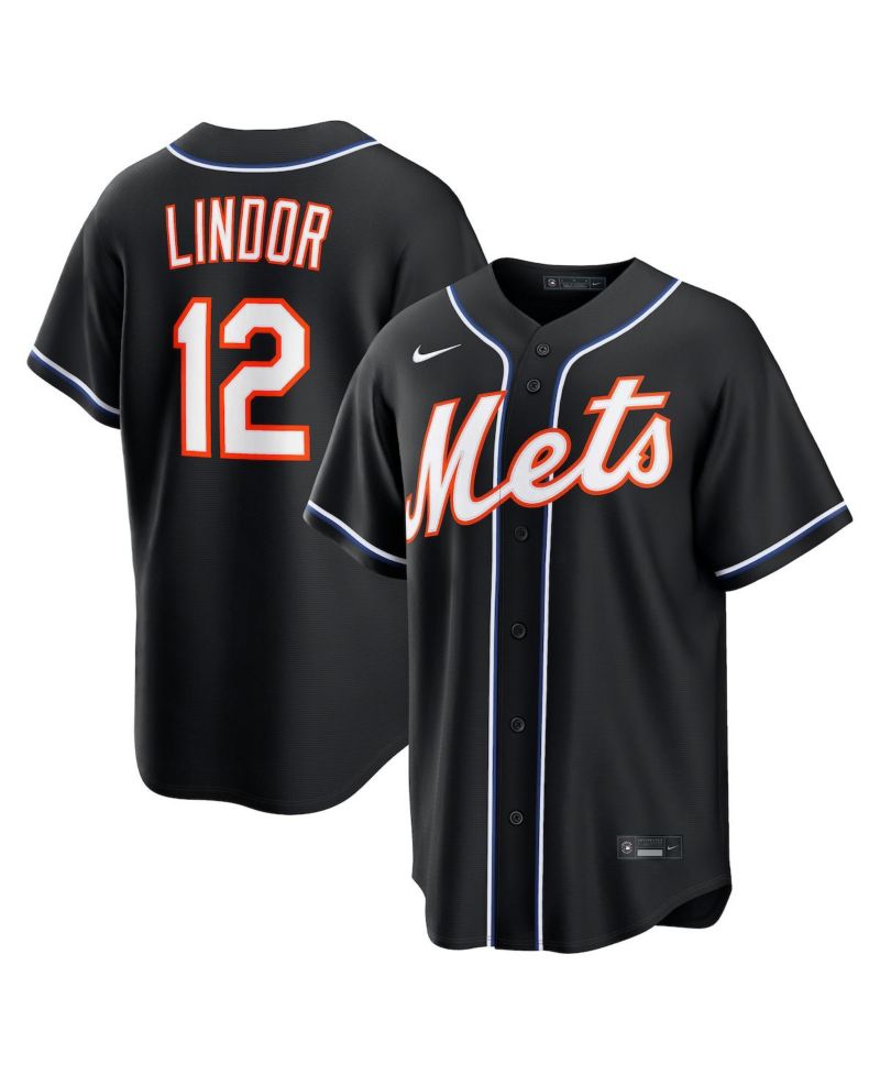 Men's Francisco Lindor Black New York Mets 2026 Replica Fashion Jersey