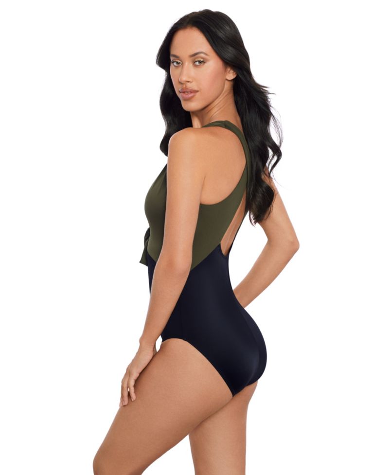 Women's V-Neck One-Piece Swimsuit