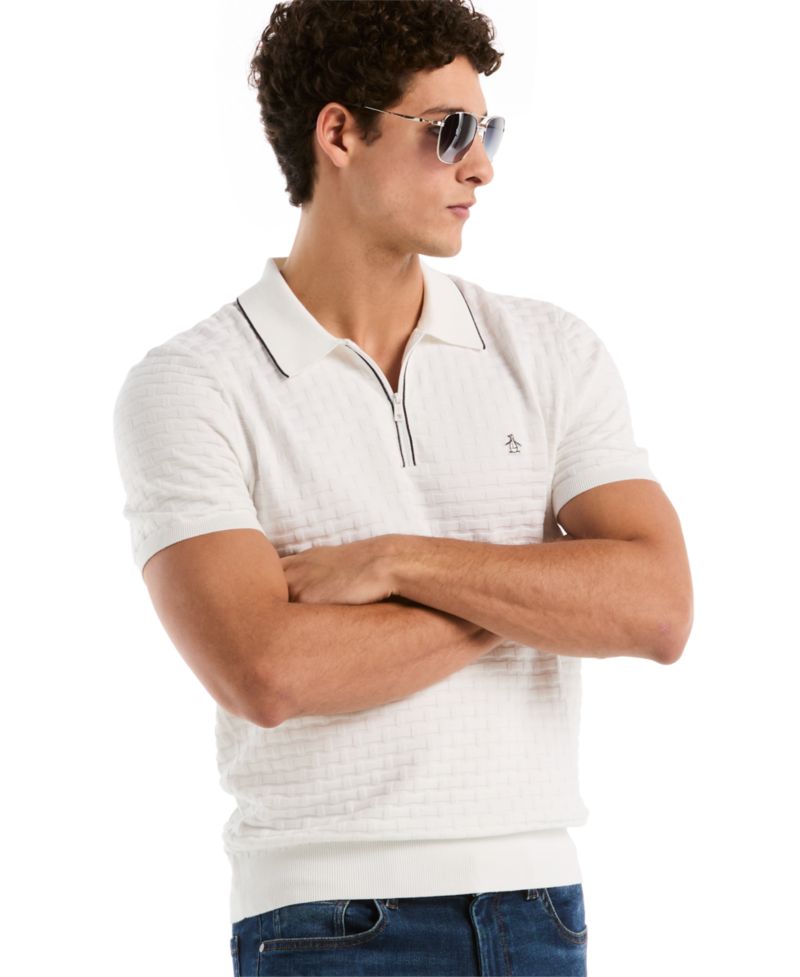 Men's Links Stitch Slim-Fit Polo Shirt
