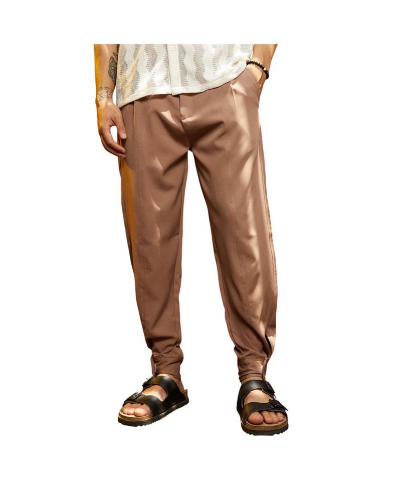 Men's Tan Brown Panelled Gurkha Trousers