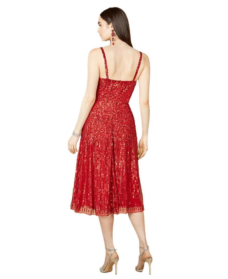 Women's Flowing, Sequin Midi Dress