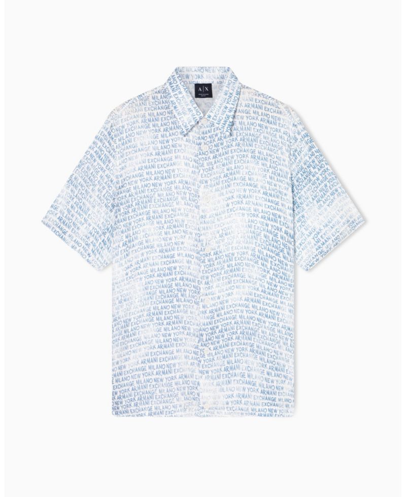 Men's Silky Printed Button Up Shirt