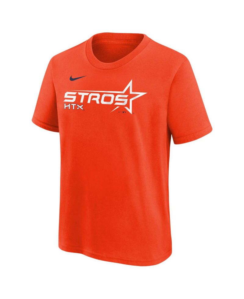 Big Boys and Girls Orange Houston Astros 2025 City Connect Wordmark T-Shirt