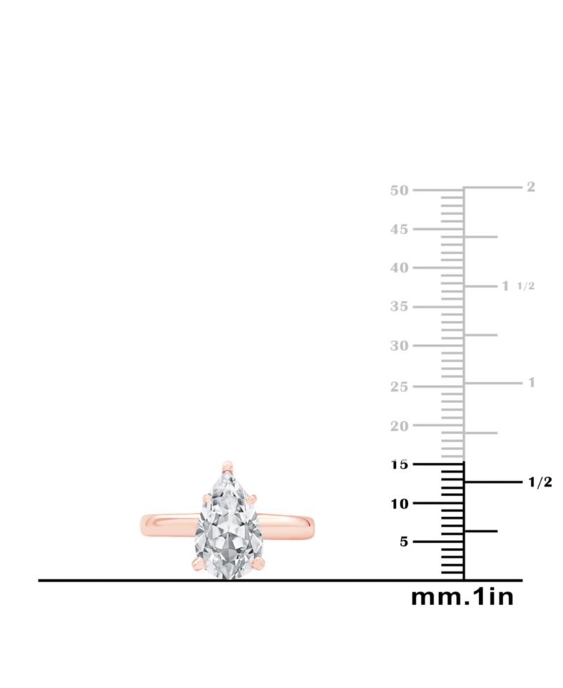 Certified Lab Grown Diamond Pear Solitaire Engagement Ring (5 ct. t.w.) in 14k Gold