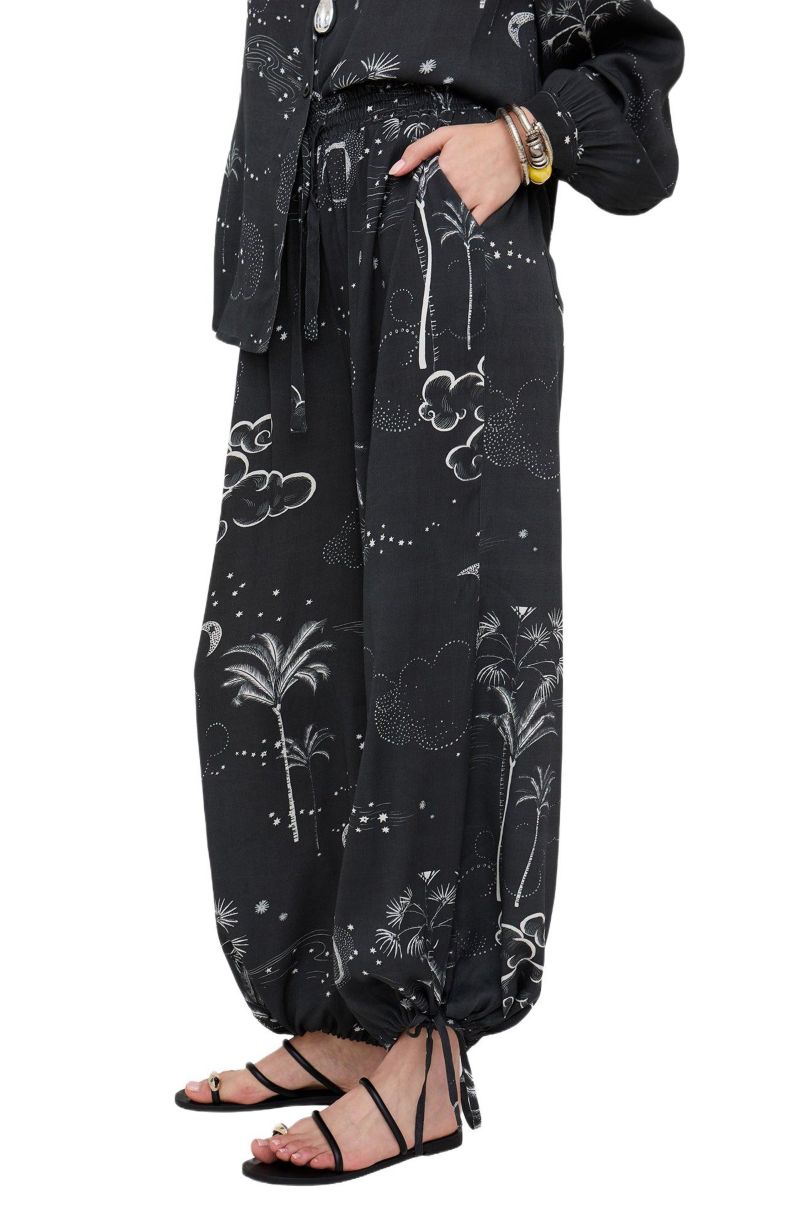 Women's Palm High Waist Palm Print Trouser