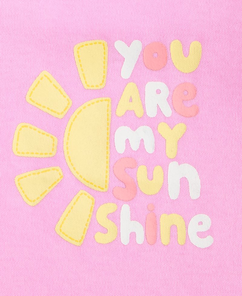 Baby Girls' 3M-24M Mix & Match You Are My Sunshine Flutter-Sleeve Top