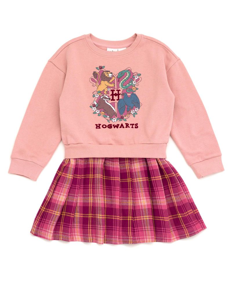 Girls Fleece Flannel Oversized Dress