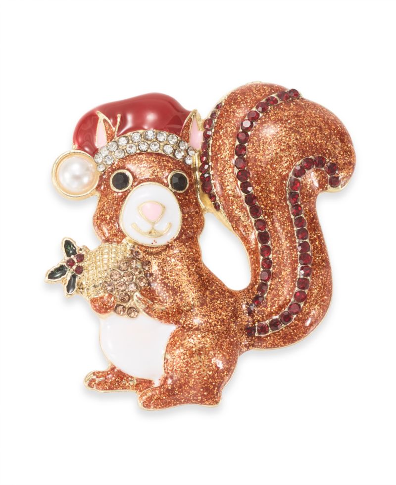Santa Hat Squirrel Pin