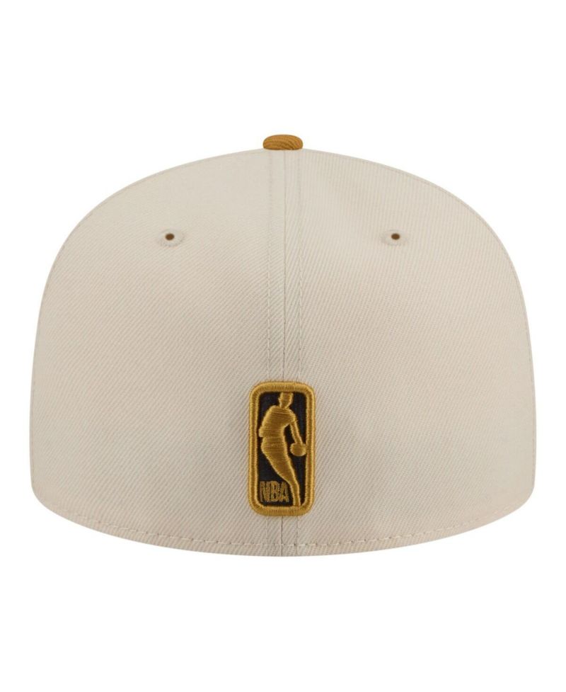 Men's Cream/Tan Los Angeles Lakers Two-Tone Color Pack 59FIFTY Fitted Hat
