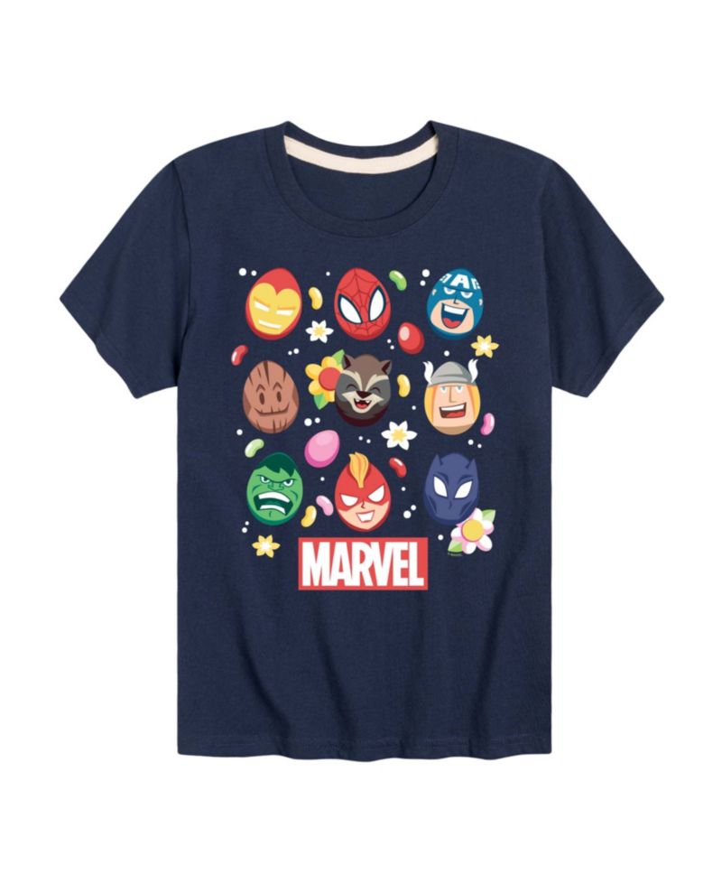 Captain America Boys' 8-20 Marvel Easter Egg Marvel Group Short-Sleeve Graphic T-Shirt