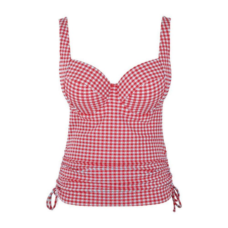 Women's Gingham Iris Underwire Side Support Tankini Swim Bra
