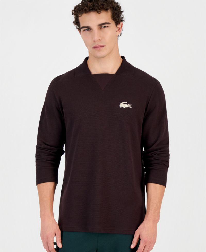 Men's Waffle-Knit V-Neck Sleep Shirt
