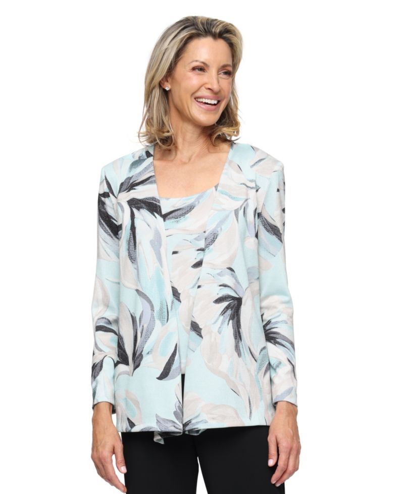 Women's Scoop Neck Tank Top & Jacket, 2-Piece Set