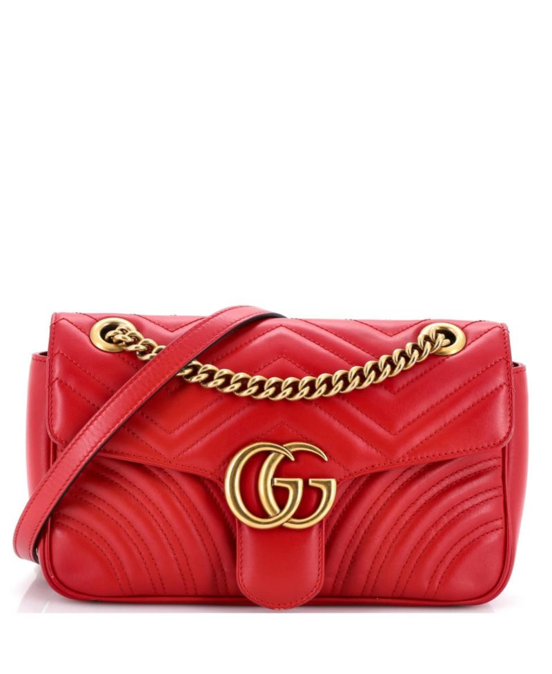 Medium GG Marmont Flap Bag Matelasse Leather