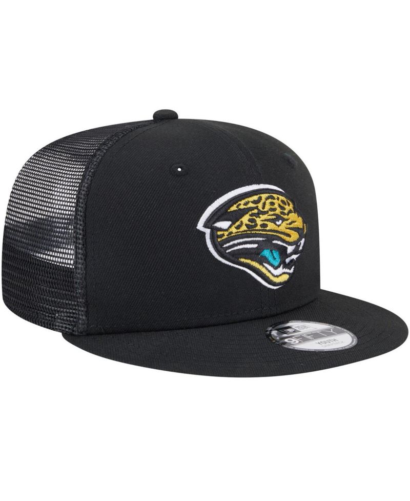 Big Boys and Girls Black Jacksonville Jaguars Main Trucker Snapback Hat