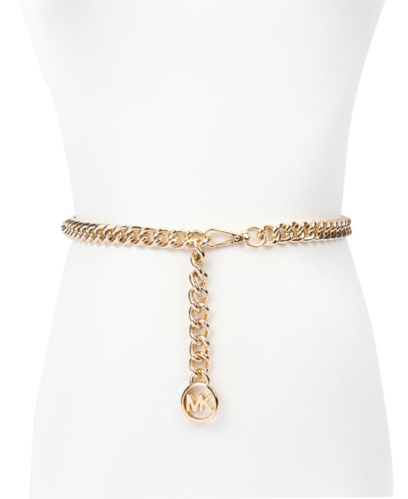 Women's MK Logo Metal Chain Belt