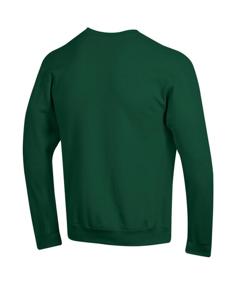 Men's Green Michigan State Spartans Arch Over Logo Pullover Sweatshirt