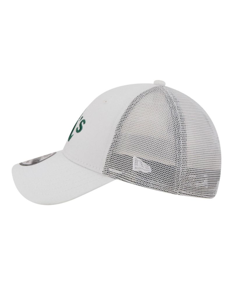 Men's White Athletics Flag 9FORTY Trucker Adjustable Hat