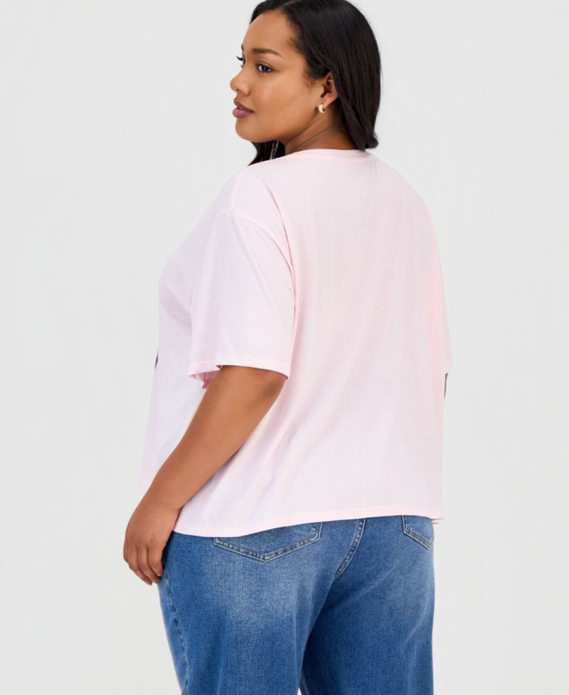 Trendy Plus Size Hello Kitty Halloween Graphic T-Shirt