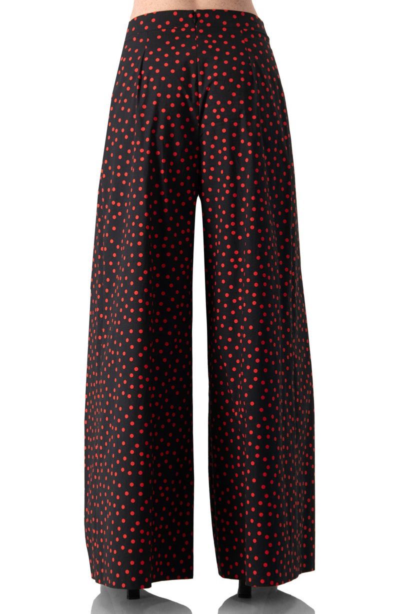 Women's Wide-Leg Polka Dot Pants