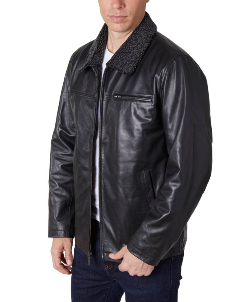 Men's Zipper Genuine Leather Jacket