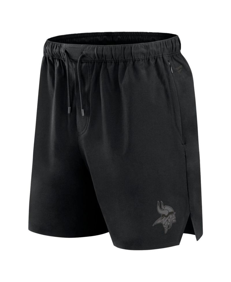 Men's Black Minnesota Vikings Front Office Woven Shorts