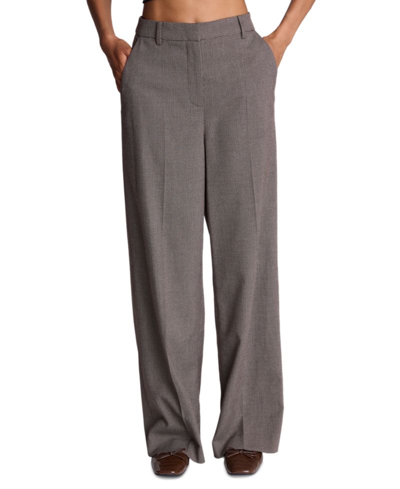 Women's High-Waisted Wide-Leg Slash-Pocket Pants