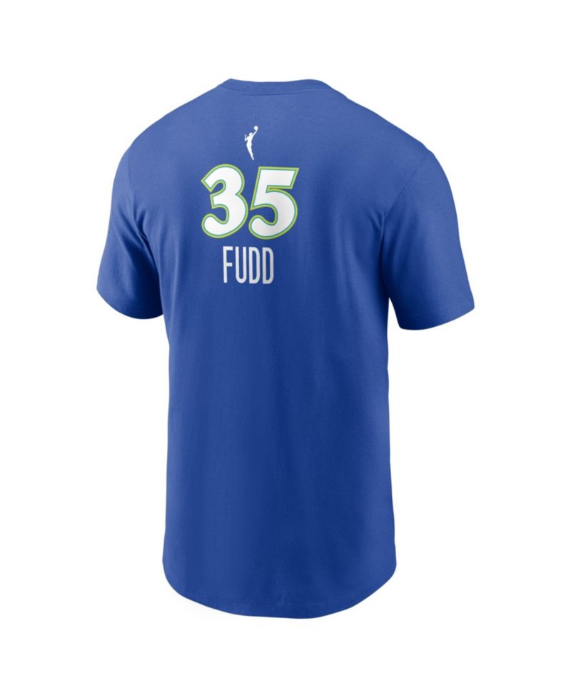 Men's Azzi Fudd Blue Dallas Wings Name & Number Rebel Edition T-Shirt