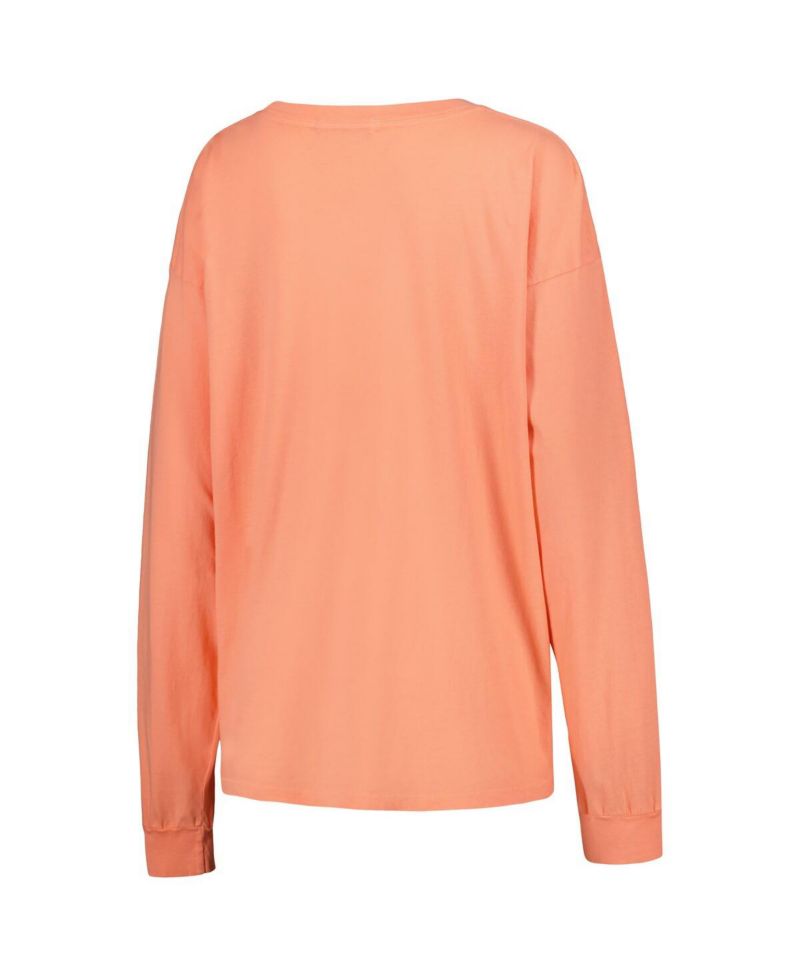 Women's Coral The Grateful Dead Merch Long Sleeve T-shirt