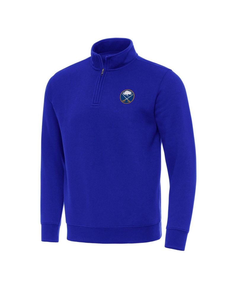 Men's Royal Buffalo Sabres Victory Quarter-Zip Mock Sweatshirt