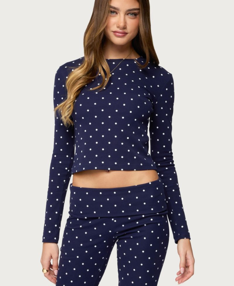 Women's Daliya Polka Dot Long Sleeve Top