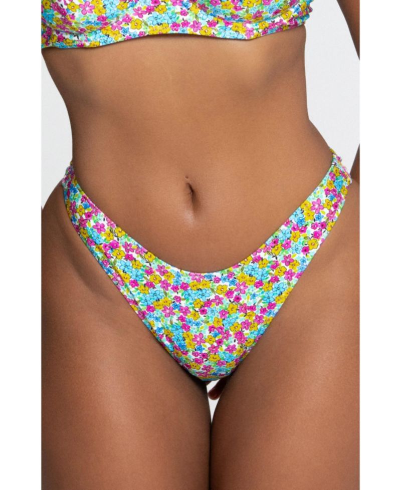 Women's Capri High-Cut Mid-Rise Bikini Bottom