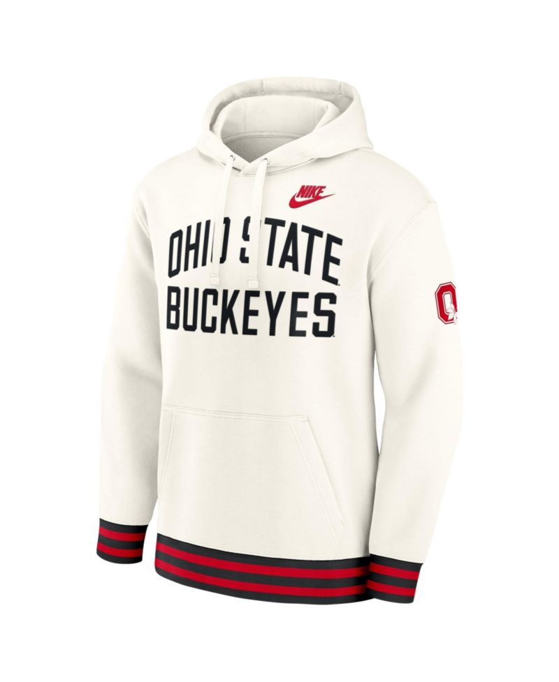 Men's Cream Ohio State Buckeyes Legacy Retro Pullover Hoodie