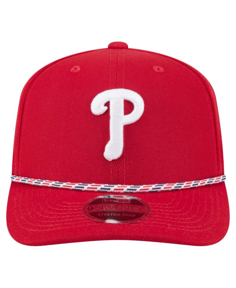 Men's Red Philadelphia Phillies Multi-Rope 9SEVENTY Stretch-Snap Hat