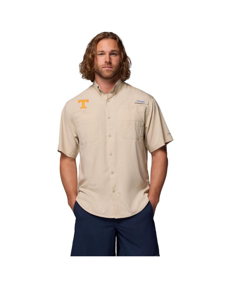 Men's Tan Tennessee Volunteers Tamiami Omni-Shade Button-Down Shirt