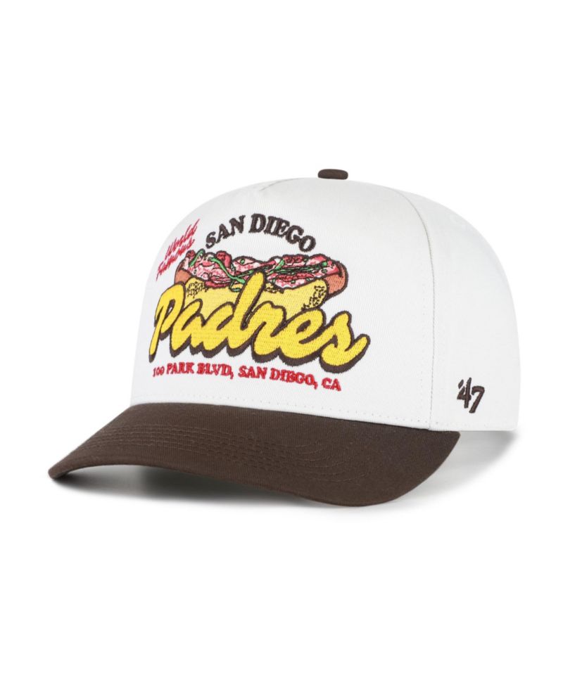Men's '47 White/Brown San Diego Padres Glizzy Collection Hitch Adjustable Hat