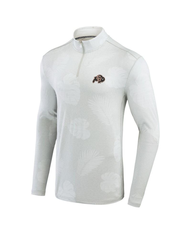 Men's Gray Colorado Buffaloes Delray Frond IslandZone Half-Zip Sweatshirt