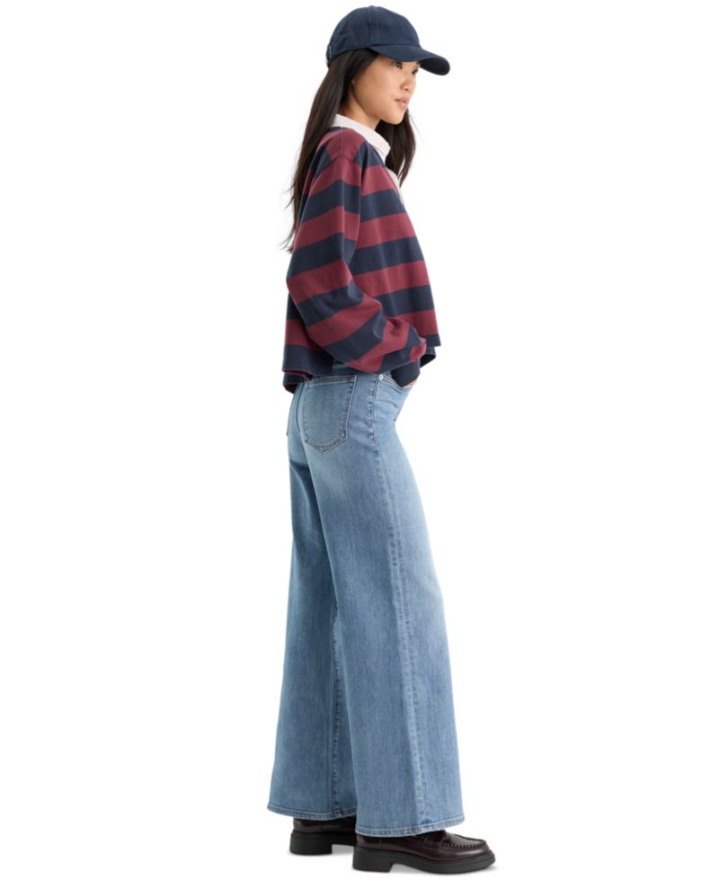 Women's High-Rise Palazzo Ankle Jeans