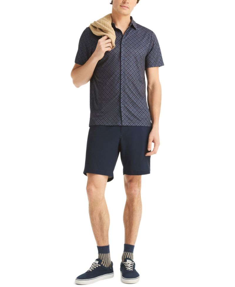 Men's Short-Sleeve Geo Printed Shirt