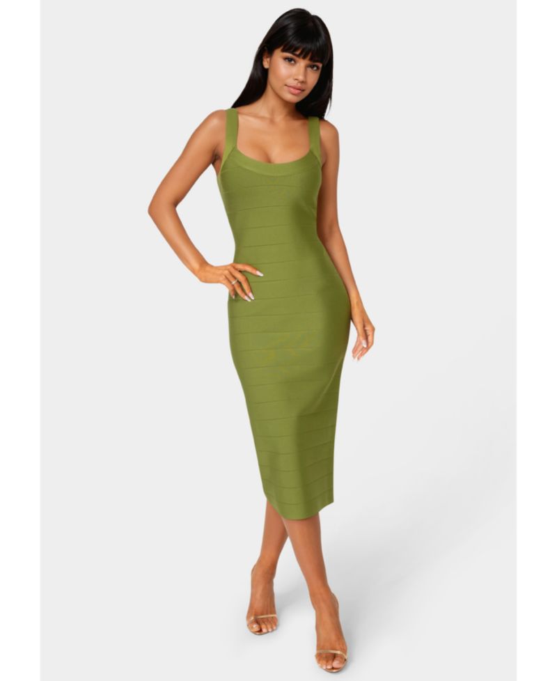 Womens Bandage Midi Tank Dress
