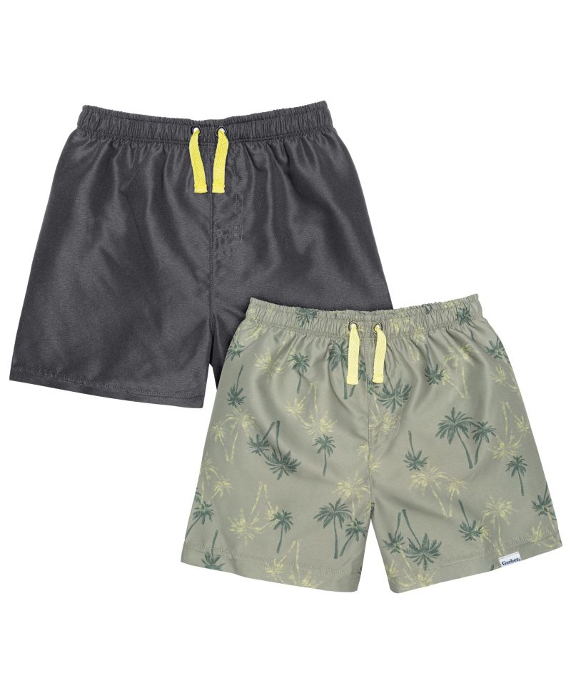 Toddler Boys Swim Trunks - Sailboats - 2-Pack