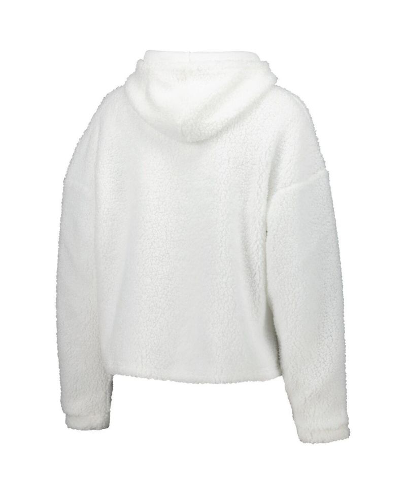 Women's White Dallas Cowboys Fluffy Pullover Sweatshirt and Shorts Sleep Set
