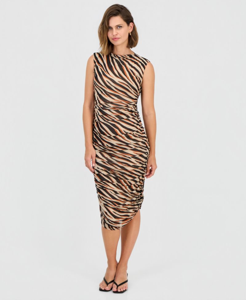Women's Animal-Print Mesh Dress