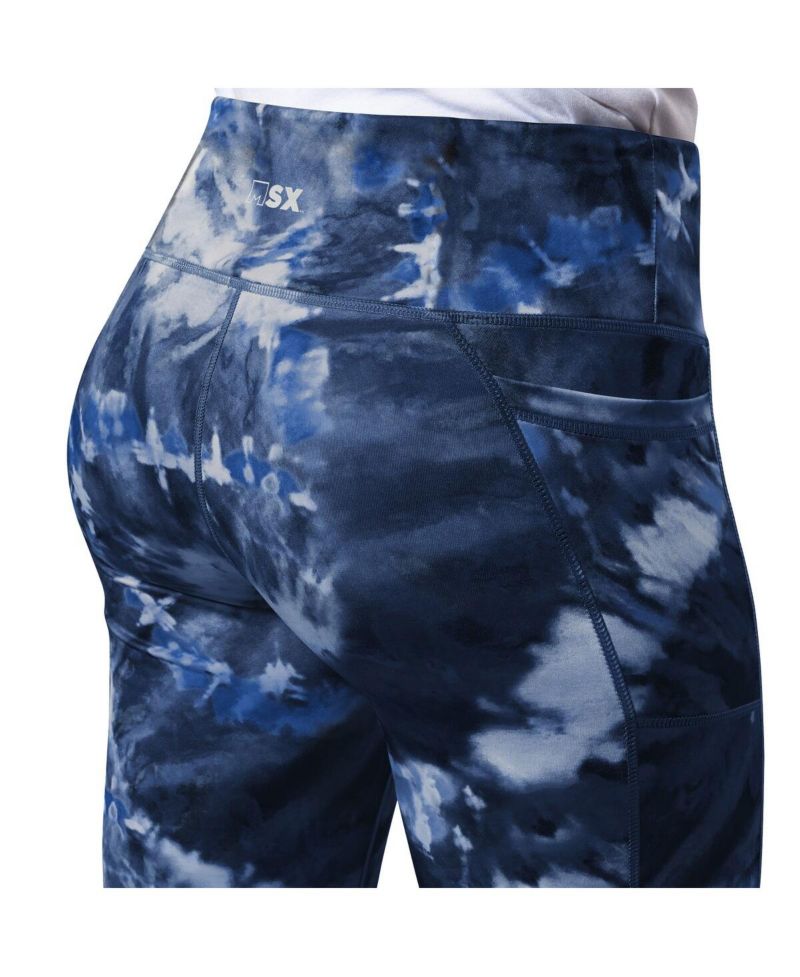 Women's Navy Dallas Cowboys Aubrey Tie-Dye Leggings