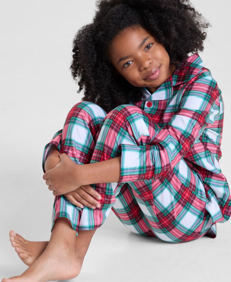 Kids 2T-16 Merry Plaid Pajama Set