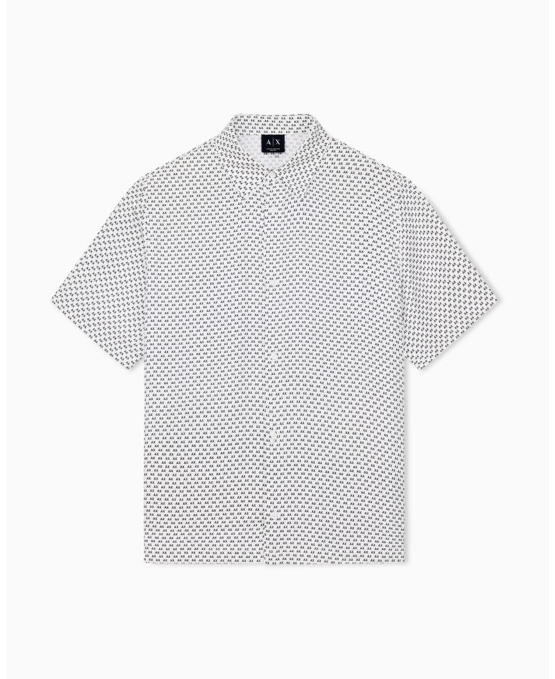 Men's Viscose All Over Logo Woven Shirt