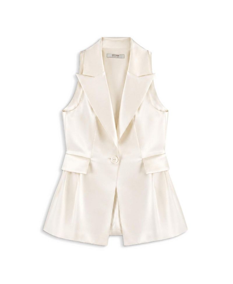 Women's Single Button Peak Lapel Vest