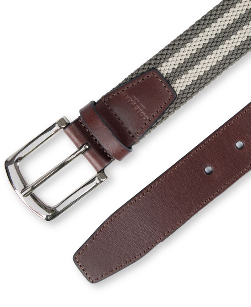 Men's Striped Stretch Cord Casual Belt