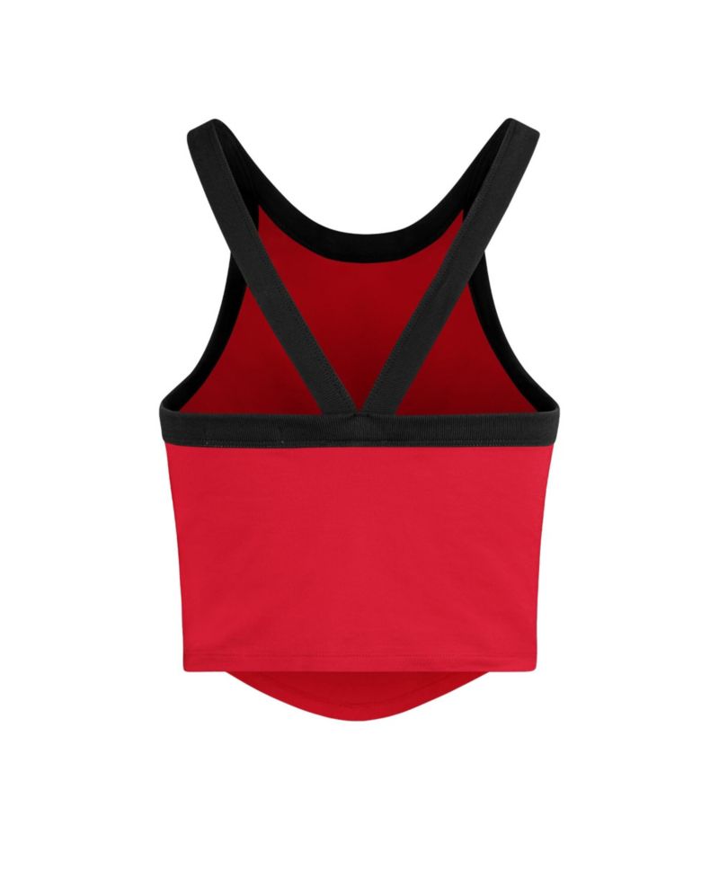 Women's '47 Scarlet Ohio State Buckeyes Shimmer Shadow Sporty Tank Top
