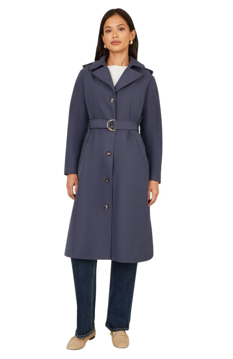 Women's Belted Long Trench Coat